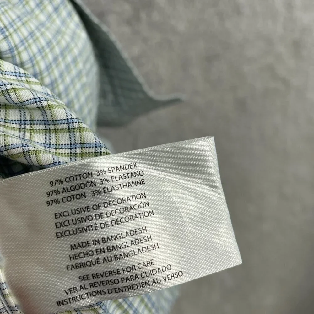 NWOT Banana Republic Men's XL Slim Fit Long Sleeve Button down Shirt Plaid